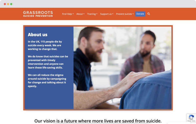 Grassroots website screenshot