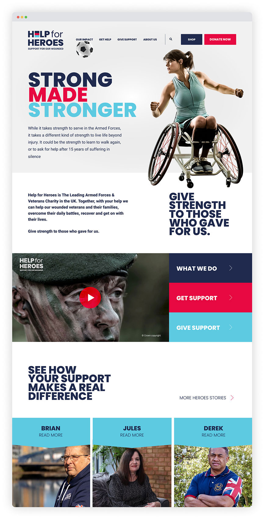 Help for Heroes website screenshot