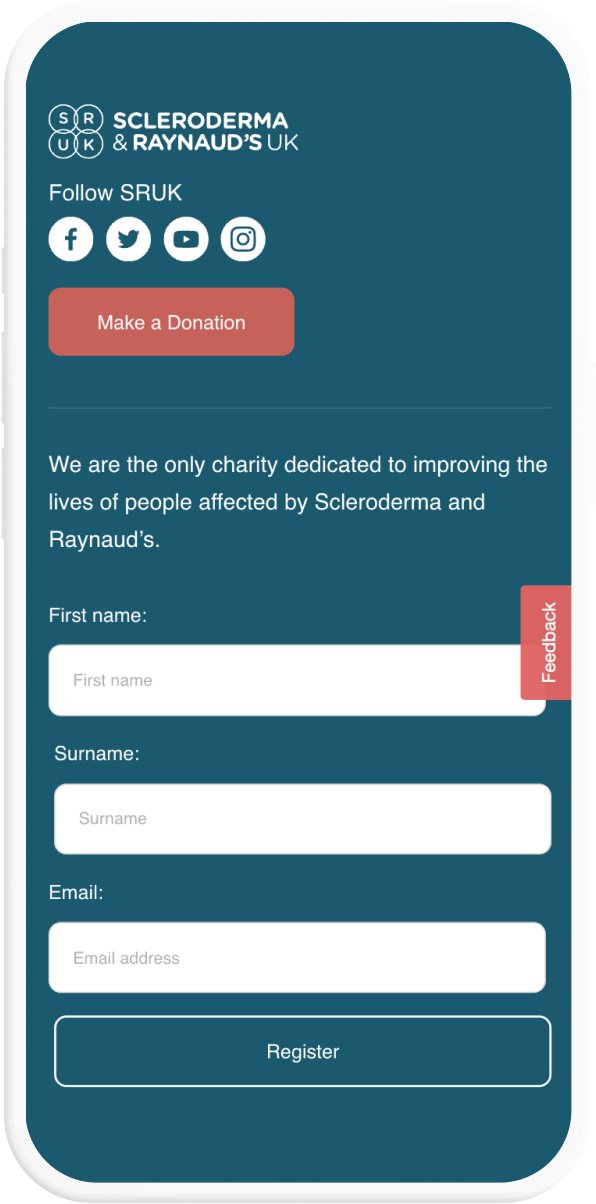 Scleroderma & Raynaud's UK mobile version